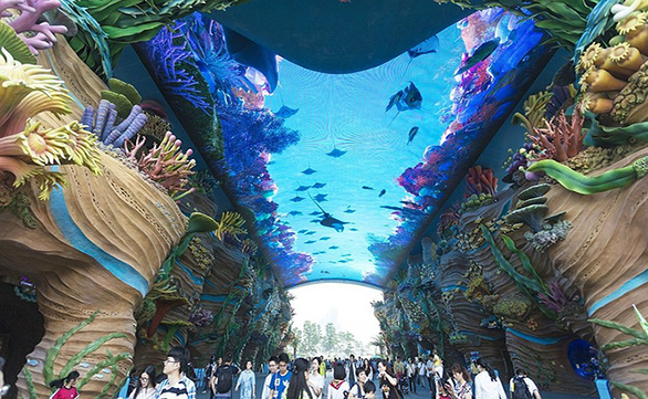 珠海長隆海洋館水泥造景